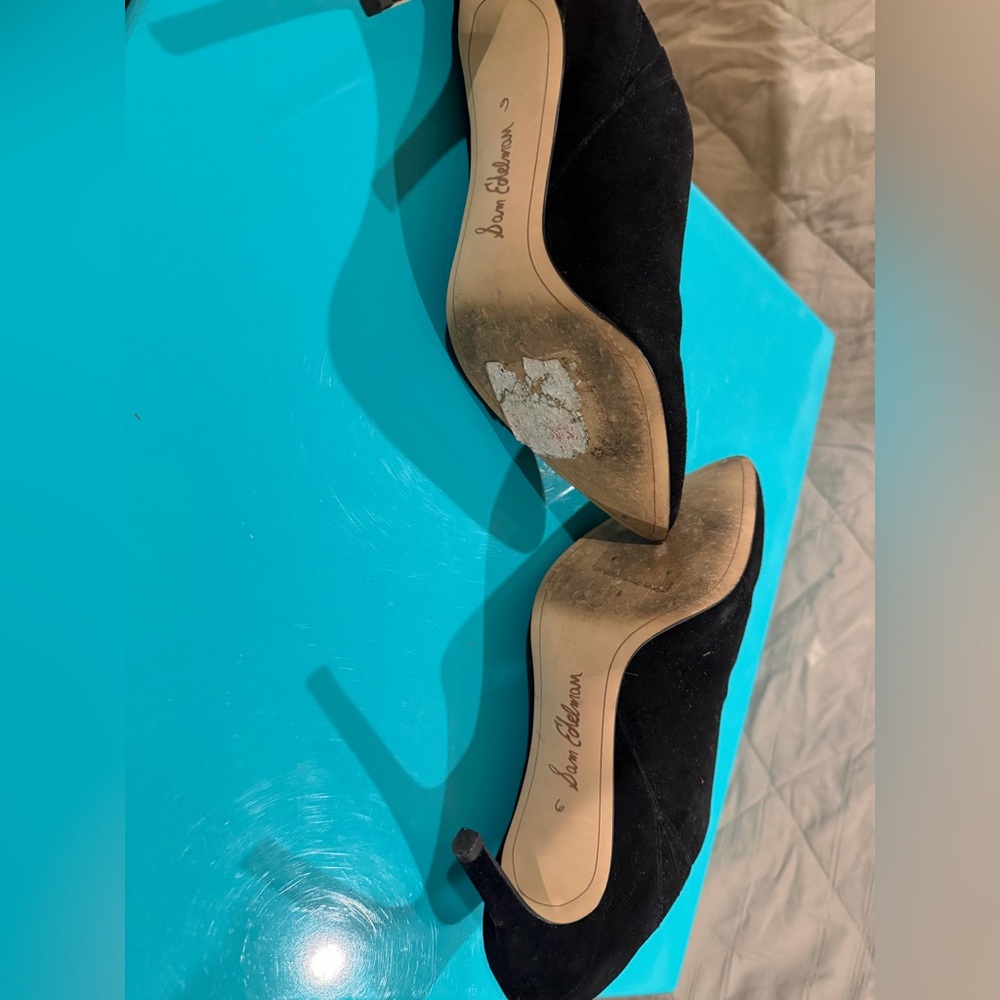 Sam Edleman Black Suede Mules - size 6! - Picture 3 of 5